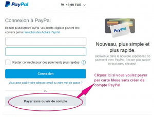Paiement paypal sans compte paypal