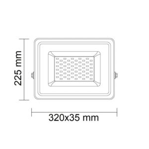 projecteur-led-100w-dimensions